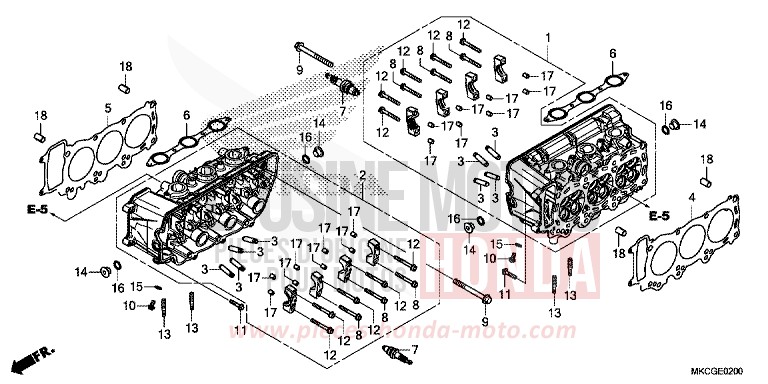 CYLINDER HEAD for Gold Wing MAT BALLISTIC BLACK METALLIC (NHA86K) from 2020